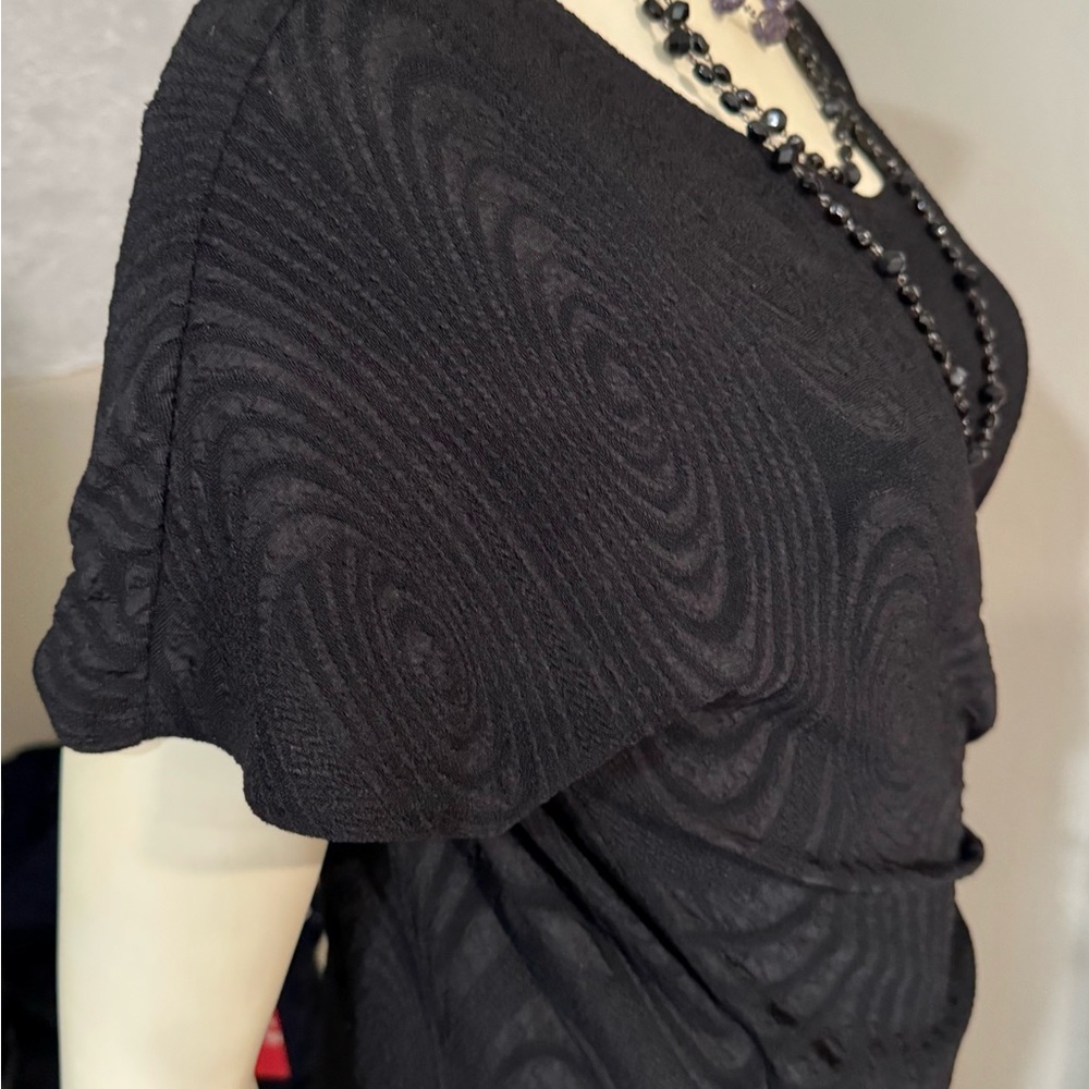 Elegant Robbie Bee Black Wrap Dress - Picture 8 of 8